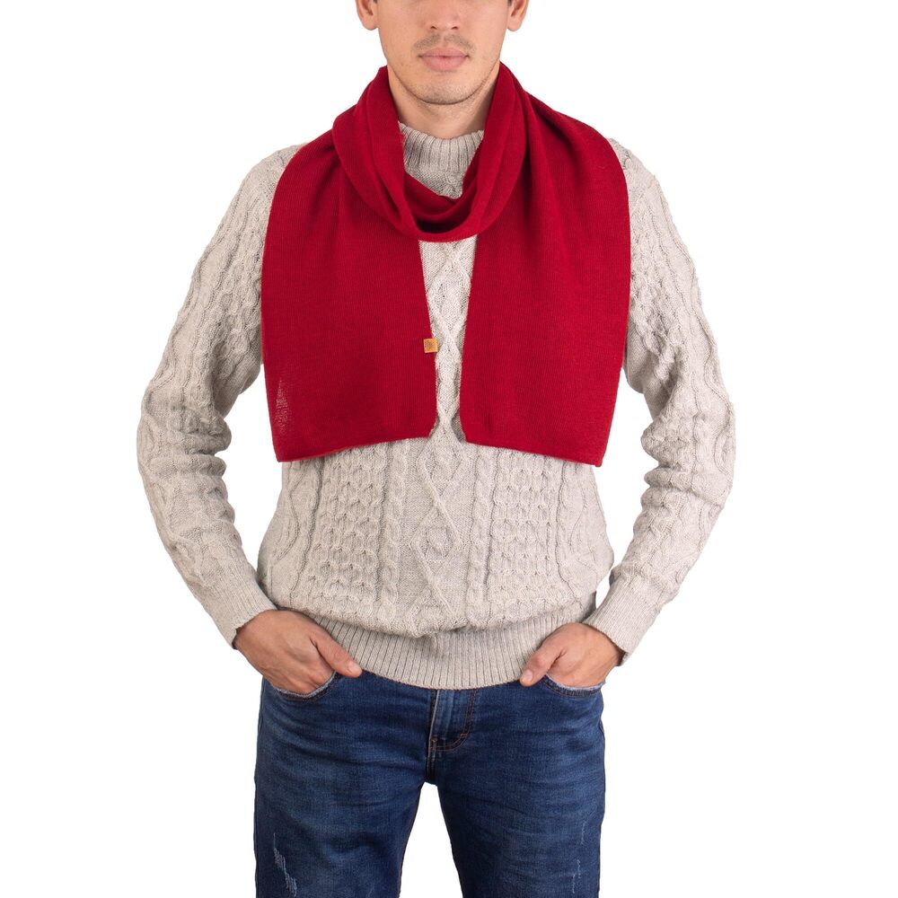 4239 Alpaca blend scarf, 'Cozy Crimson'
